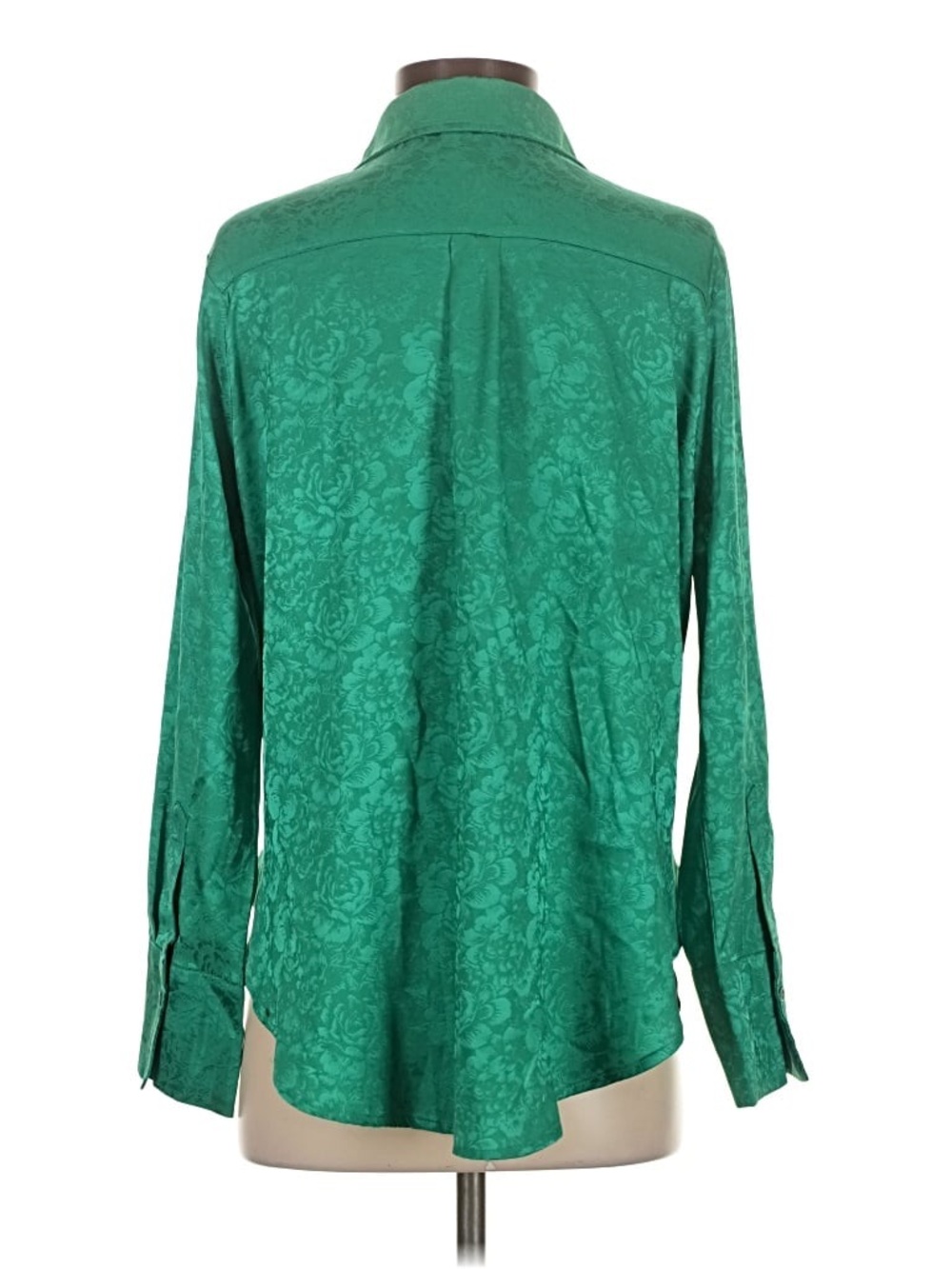 12th Tribe Teal Green Satin Blouse with Matching Bandeau - Picture 4 of 10